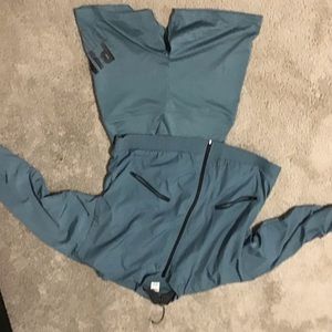 VS PINK teal jacket and short set